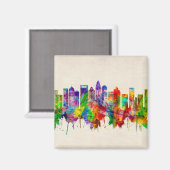 シャーロッテノースカロライナのスカイライン マグネット (正面/裏面)