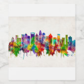 シャーロッテノースカロライナのスカイライン ワインラベル (シングルラベル)