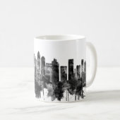 シャーロッテノースカロライナのスカイラインBW コーヒーマグカップ (正面右)