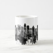 シャーロッテノースカロライナのスカイラインBW コーヒーマグカップ (中央)