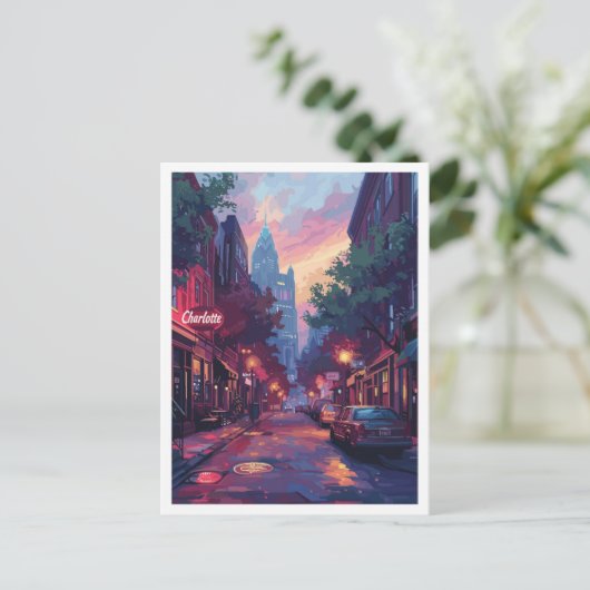 シャーロッテノースカロライナのヴィンテージ旅行 ポストカード (スタンド正面)