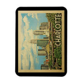 シャーロッテノースカロライナのヴィンテージ旅行 マグネット (縦)