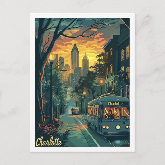 シャーロッテノースカロライナ有名な旅行の場所 ポストカード (正面)