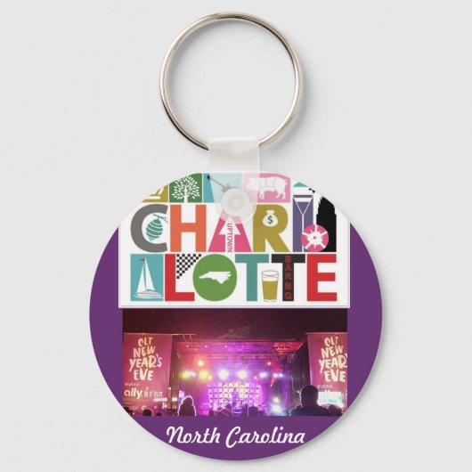 シャーロッテノースカロライナNCキーチェーン キーホルダー (正面)
