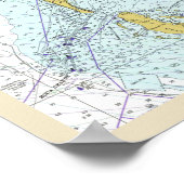 シャーロッテハーバーフロリ航海のダの地図 ポスター (角)