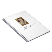 シャーロッテブロンテポートレートと署名 ノートブック (右側)