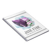 シャーロッテブロンテポートレートバイリッチモンドと花 ノートブック (右側)