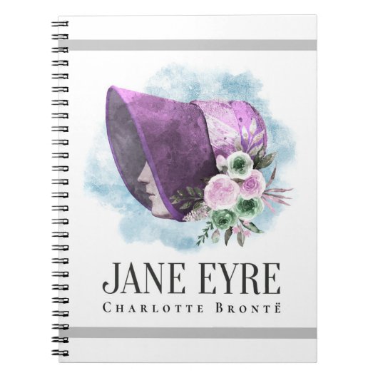 シャーロッテブロンテポートレートバイリッチモンドと花 ノートブック (正面)