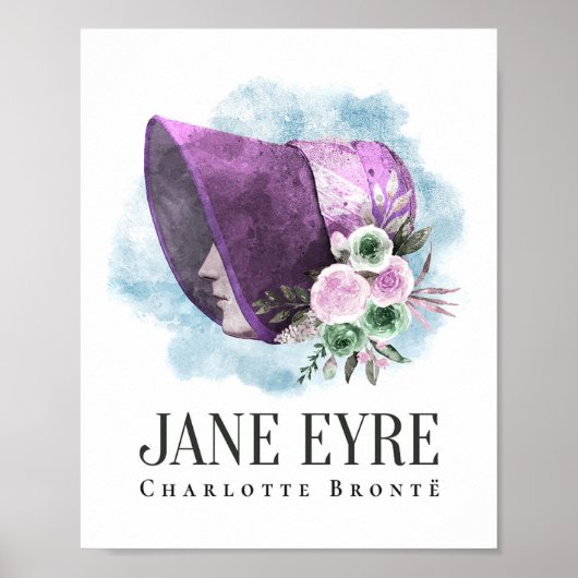 シャーロッテブロンテポートレートバイリッチモンドと花 ポスター (正面)