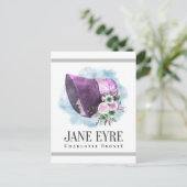 シャーロッテブロンテポートレートバイリッチモンドと花 ポストカード (スタンド正面)