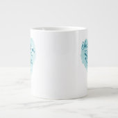 シャーロッテメイスン引用文ブルーウォーターカラーホームスクール ジャンボコーヒーマグカップ (正面)