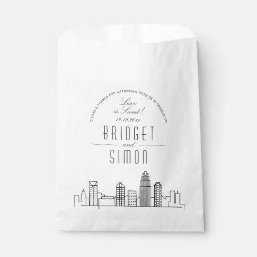 シャーロットでの愛 | 結婚式の引き出物バッグ フェイバーバッグ (正面)