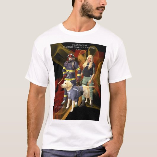 シャーロットとスティーブンとネオ Tシャツ (正面)