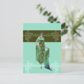 シャーロットのショール、1920年代ファッション、造幣局とオリーブ ポストカード (スタンド正面)