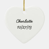 シャーロットの生まれたばかりのなLovebugdoxies子犬の記念品 セラミックオーナメント (裏面)