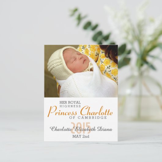 シャーロットエリザベスダイアナ-イギリスはKateを決定します 案内ポストカード (スタンド正面)