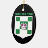シャーロットタウンコート・オブ・アームズ – PEI セラミックオーナメント (左)