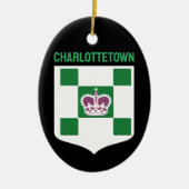 シャーロットタウンコート・オブ・アームズ – PEI セラミックオーナメント (正面)