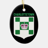 シャーロットタウンコート・オブ・アームズ – PEI セラミックオーナメント (裏面)