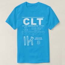 シャーロットダグ国際的ラス空港CLT Tシャツ