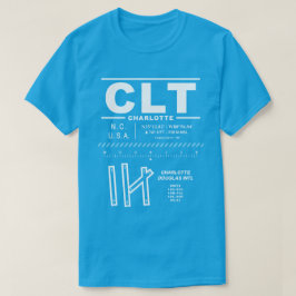 シャーロットダグ国際的ラス空港CLT Tシャツ