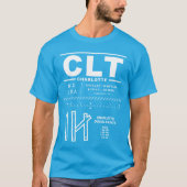 シャーロットダグ国際的ラス空港CLT Tシャツ (正面)