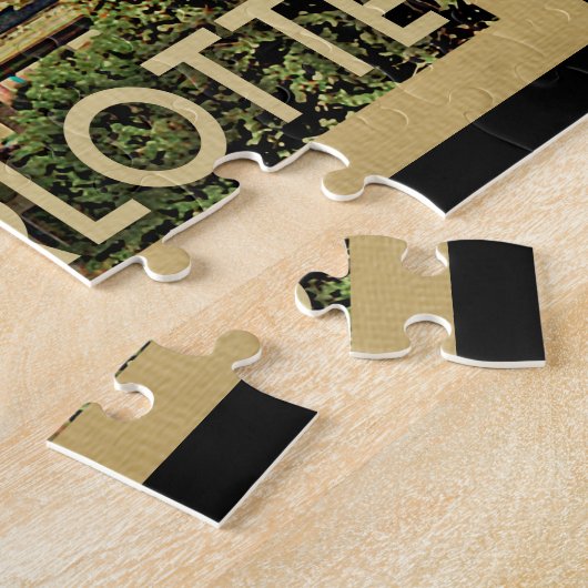 シャーロットノースカロライナのヴィンテージ旅行 ジグソーパズル (側面)