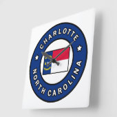 シャーロットノースカロライナ スクエア壁時計 (傾斜)