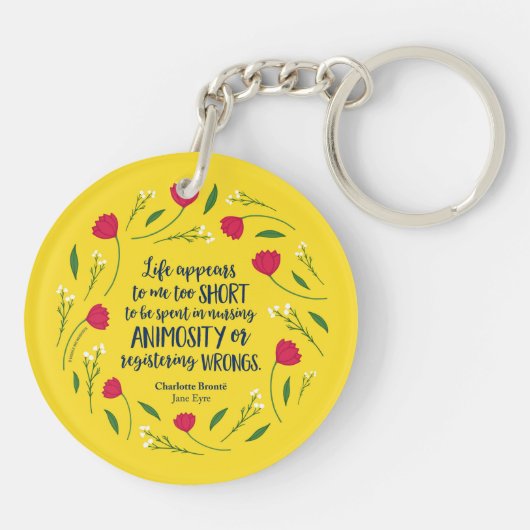 シャーロットブロンテジェーンエアフローラライフブック引用文 キーホルダー (裏面)
