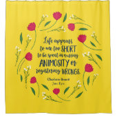 シャーロットブロンテジェーンエアフローラライフブック引用文 シャワーカーテン (正面)