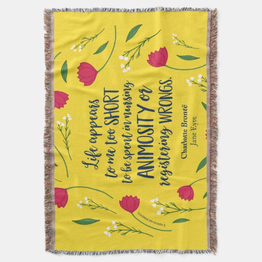 シャーロットブロンテジェーンエアフローラライフブック引用文 スローブランケット (正面縦)