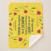 シャーロットブロンテジェーンフローラライフブック引用文 シェルパブランケット (正面)