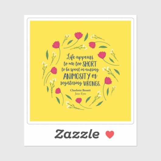 シャーロットブロンテジェーンフローラライフブック引用文 シール (シート)