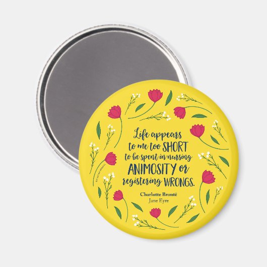 シャーロットブロンテジェーンフローラライフブック引用文 マグネット (正面/裏面)