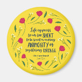 シャーロットブロンテジェーンフローラライフブック引用文 マグネット (正面)