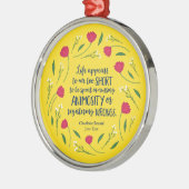 シャーロットブロンテジェーンフローラライフブック引用文 メタルオーナメント (左)