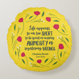 シャーロットブロンテジェーンフローラライフブック引用文 ラウンドクッション