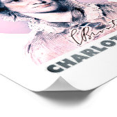 シャーロットブロンテピンクリッチモ絵画ンドポートレート ポスター (角)