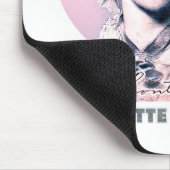 シャーロットブロンテピンクリッチモ絵画ンドポートレート マウスパッド (コーナー)