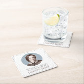 シャーロットブロンテポートレートと引用文 スクエアペーパーコースター (インサイチュ)