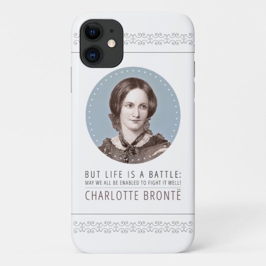 シャーロットブロンテポートレートと引用文 Case-Mate iPhoneケース (裏面)