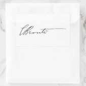 シャーロットブロンテレクの署名 長方形シール (バッグ)