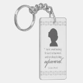 シャーロット保ブロンテ – 上向き – 白 キーホルダー (正面左)
