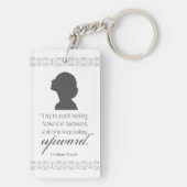 シャーロット保ブロンテ – 上向き – 白 キーホルダー (裏面)