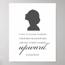 シャーロット保ブロンテ – 上向き – 白 ポスター
