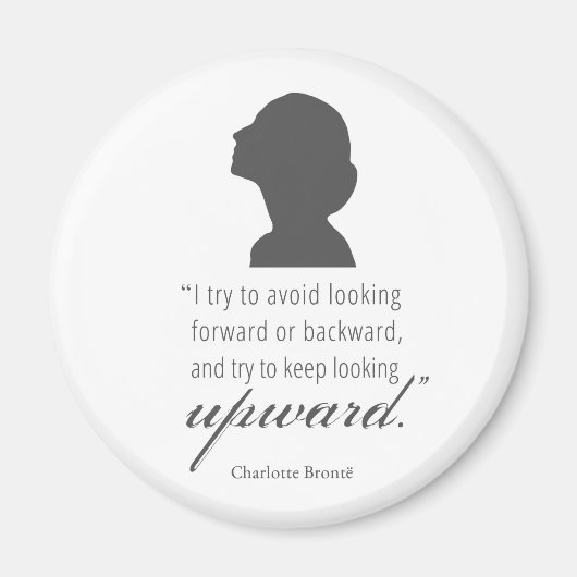 シャーロット保ブロンテ – 上向き – 白 マグネット (正面)