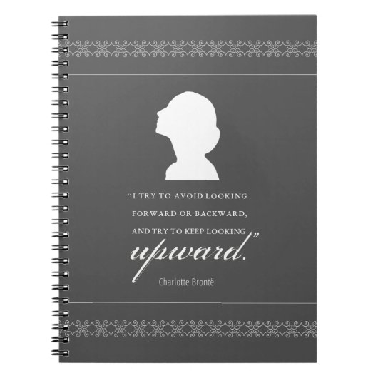 シャーロット保ブロンテ – 上向き – 黒 ノートブック (正面)