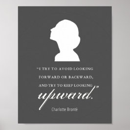 シャーロット保ブロンテ – 上向き – 黒 ポスター
