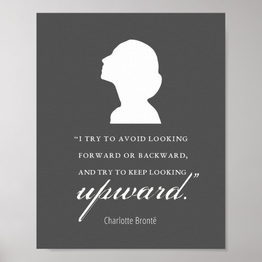 シャーロット保ブロンテ – 上向き – 黒 ポスター (正面)