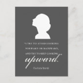 シャーロット保ブロンテ – 上向き – 黒 ポストカード (正面)